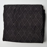 Black Geometric Burnout Velvet Knit Fabric - 64" x 82"