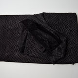 Black Geometric Burnout Velvet Knit Fabric - 64" x 82"
