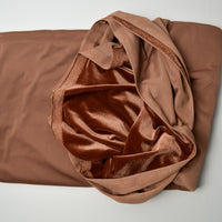 Brown Velvet Stretch Knit Fabric - 60" x 72"