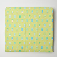 Green + Blue Popsicle Print Woven Fabric - 42" x 158"