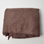 Red-Brown Wooly Woven Fabric - 52" x 64"
