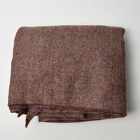 Red-Brown Wooly Woven Fabric - 52" x 64"