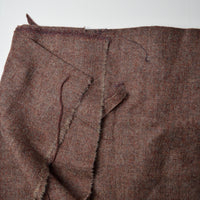 Red-Brown Wooly Woven Fabric - 52" x 64"