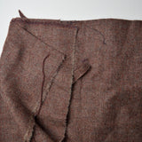 Red-Brown Wooly Woven Fabric - 52" x 64"