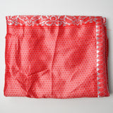 Red + Silver Silky Jacquard Woven Fabric - 46" x 228"