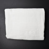White Waffle Knit Fabric - 70" x 72"