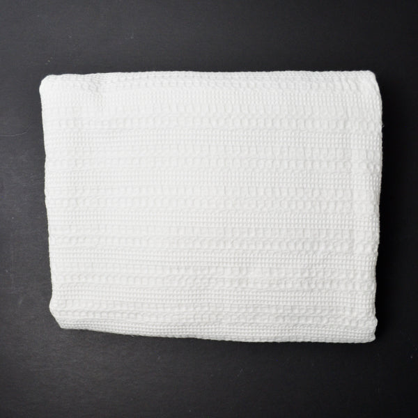 White Waffle Knit Fabric - 70" x 72"