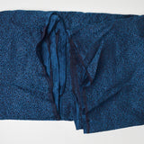 Metallic Blue Floral Jacquard Woven Fabric - 35" x 100"