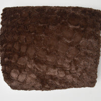 Brown Alligator Skin Pattern Faux Fur Fabric - 34" x 60" + Extra