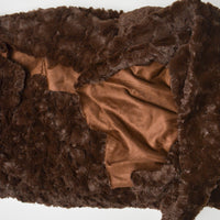Brown Alligator Skin Pattern Faux Fur Fabric - 34" x 60" + Extra