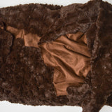 Brown Alligator Skin Pattern Faux Fur Fabric - 34" x 60" + Extra