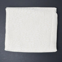 White + Unbleached Snakeskin Pattern Damask Woven Fabric - 58" x 78"