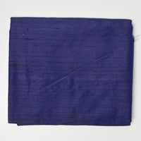 Navy Blue + Black Cross-Color Slub Silky Woven Fabric - 44" x 112"