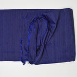 Navy Blue + Black Cross-Color Slub Silky Woven Fabric - 44" x 112"