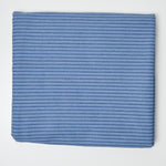 Blue Striped + Diagonal Stripe Print Woven Fabric - 60" x 88"