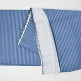 Blue Striped + Diagonal Stripe Print Woven Fabric - 60" x 88"