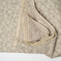 Beige Rose Jacquard Woven Fabric with Plastic-Coated Backing - 58" x 112"