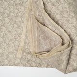 Beige Rose Jacquard Woven Fabric with Plastic-Coated Backing - 58" x 112"