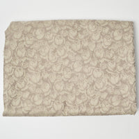 Beige Rose Jacquard Woven Fabric with Plastic-Coated Backing - 58" x 112"