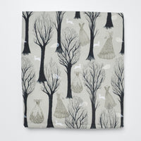 Gray Ghostly Tree + Dress Print Cotton + Steel Quilting Cotton Fabric - 44" x 72"