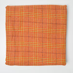 Orange, Green + Pink Plaid 100% Wool Woven Fabric - 60" x 66"