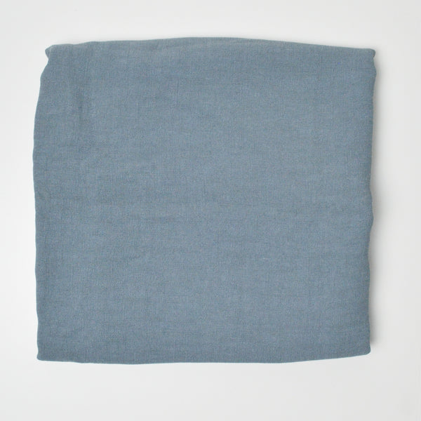 Slate Blue-Gray Textured Crepe Woven Fabric - 52" x 60"