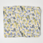 White, Yellow + Blue Abstract Print Lightweight Flowy Woven Fabric - 60" x 106"