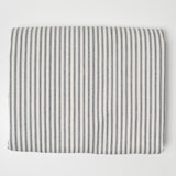Gray + White Striped Ticking Woven Fabric - 46" x 164"