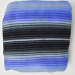 Blue, Gray + Black Gradient Striped Print Fleece Fabric - 55" x 68" + Extra