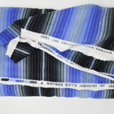 Blue, Gray + Black Gradient Striped Print Fleece Fabric - 55" x 68" + Extra