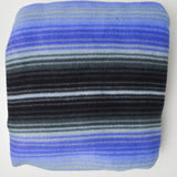 Blue, Gray + Black Gradient Striped Print Fleece Fabric - 55" x 68" + Extra