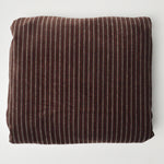 Brown Striped Velveteen Woven Upholstery Fabric - 56" x 116"