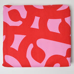 Pink + Red Graphic Print Ikea Woven Fabric - 60" x 120"