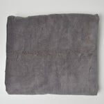 Gray Matte Velvety Woven Upholstery Fabric - 51" x 60"