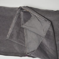 Gray Matte Velvety Woven Upholstery Fabric - 51" x 60"