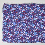 Blue, Red + White Rose Pop! Joann Jersey Knit Fabric - 66" x 92"