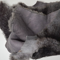 Dark Gray Low Pile Faux Fur Fabric - 20" x 36"