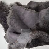 Dark Gray Low Pile Faux Fur Fabric - 20" x 36"