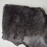 Dark Gray Low Pile Faux Fur Fabric - 20" x 36"