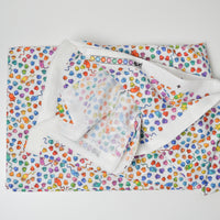 Rainbow Paw + Mouse Print Quilting Weight Woven Fabric - 46" x 74"