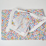 Rainbow Paw + Mouse Print Quilting Weight Woven Fabric - 46" x 74"