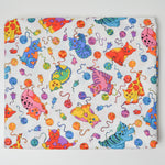 Rainbow Cat + Yarn Print Quilting Weight Woven Fabric - 44" x 112"