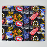 NHL Hockey Logo Print Quilting Weight Woven Fabric - 44" x 112"