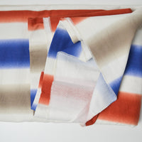 Red, White + Beige Gradient Stripe Print Canvas Woven Fabric - 54" x 114"
