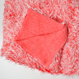 Bright Pink Faux Long Pile Faux Fur/Shearling Fabric - 40" x 60"