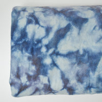 Blue Tie-Dye Boiled Wool Fabric - 52" x 82"