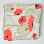 Large Poppy Print Polyester Woven Canvas Fabric - 60" x 188"