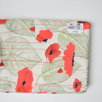 Large Poppy Print Polyester Woven Canvas Fabric - 60" x 188"