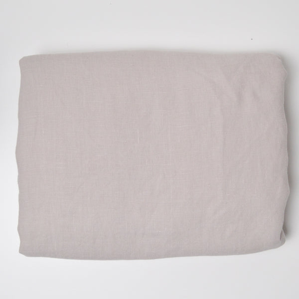 Light Gray-Brown Linen Blend Woven Fabric - 90" x 98"