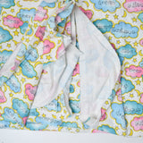 Bedtime Cloud + Word Print Flannel Fabric - 44" x 104"
